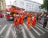 Марш голландских болельщиков в Харькове